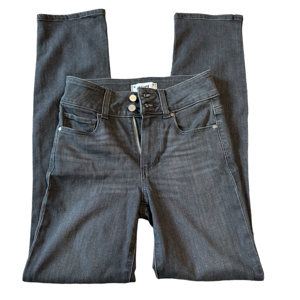 Paige Cindy High Waist straight leg ankle jeans flint grey size 23 - Picture 3 of 7